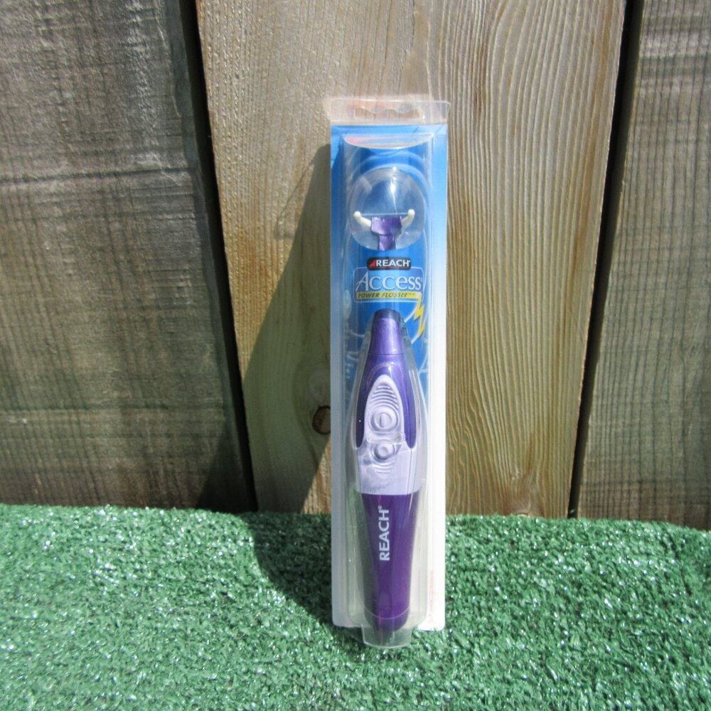 Brand New Reach Access Power Flosser Purple w/ 8 Flossing Heads